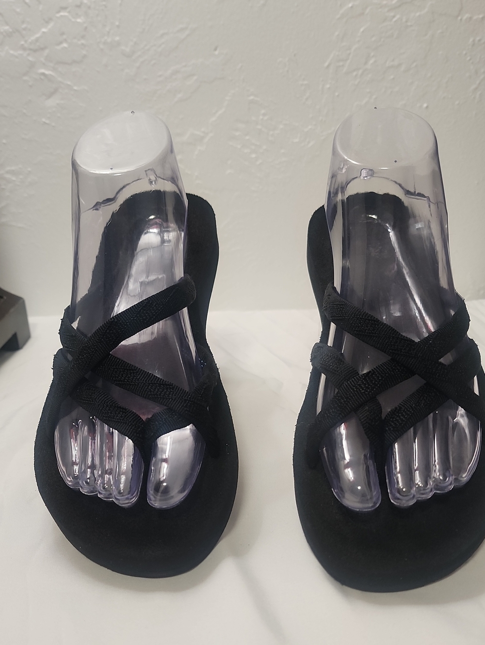 Teva Black Crisscross Toe-Strap Sandals